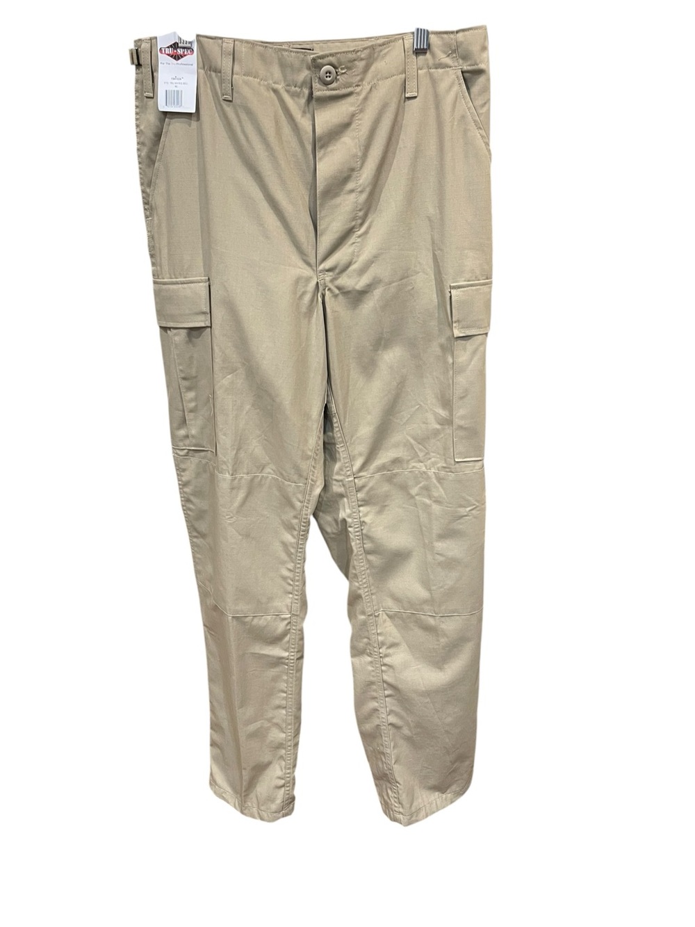 NWT Tru-Spec Tactical Cargo Pants Rip Stop Khaki SZ M Long 34x35